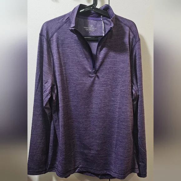Vineyard Vines Sankaty Performance Golf Quarter Zip Purple Mens Multiple Sizes